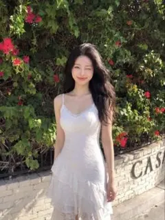 SHEIN ノースリーブワンピース ホワイト