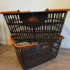 ロピア 買い物カゴ かご マイバッグ 収納 バスケット ２個セット
