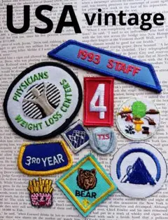 ＊USA vintage刺繍 ワッペン10枚セット