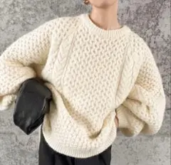 select MOCA オーバサイズハニカムニット