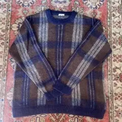 BEAUTY&YOUTH チェック柄ニットセーター M