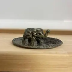 金属製象フィギュア付き装飾皿　お香　お香建て