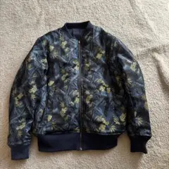 【USED】ナノ・ユニバース　リバーシブルボンバージャケット　ボタニカル総柄