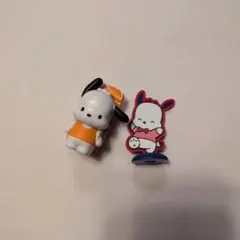 サンリオ カプセルトイ ガチャ ポチャッコ 寿司＆ラバーフィギュア ２個セット