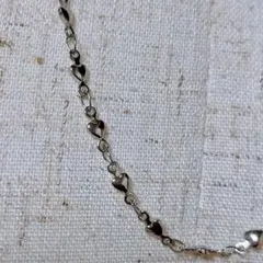 新品 シルバー サージカルステンレス ハート チェーン ネックレス