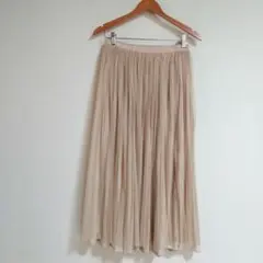 earth サテン チュール ロングスカート