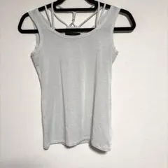 UNTITLED アンタイトル タンクトップ M グレー ラメ バックデザインのサムネイル