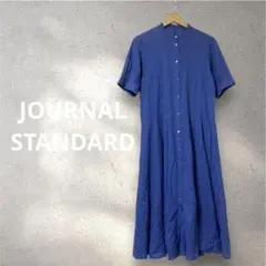 JOURNAL STANDARD★爽やかブルーのバンドカラーシャツワンピース