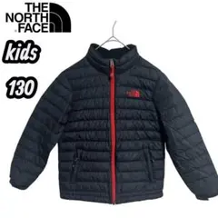 THE NORTH FACE キッズ ダウンジャケット 130 ブラック×レッド