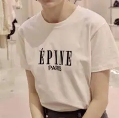 épine Tシャツ 半袖 ホワイト ロゴ刺繍 レディース