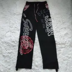 ロックヘブン スウェットパンツ Y2K パンク 英字 ブラック タグ付き M
