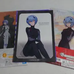 エヴァンゲリオン　台紙付きA4イラストポートレート他 アヤナミレイ3点セット