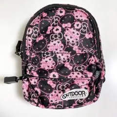 【希少】ハローキティ × OUTDOOR ミニリュック型ポーチ カラビナ付のサムネイル