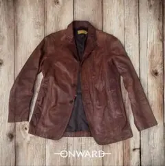 【希少】オンワード ラムレザー テーラードジャケット L ブラウン 本革 2025年最新】ONWARD メンズ レザージャケット・ライダースの人気