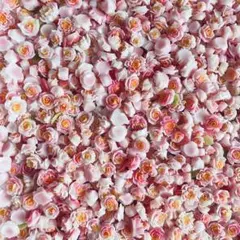 【50個】ピンク素材mix　ネイルパーツ　まとめ売り　デコパーツ　フラワー　薔薇