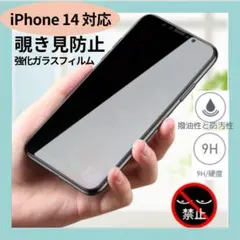 【即日発送】iPhone14 覗き見防止 強化ガラス 画面保護フィルム 飛散防止