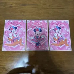 クリスタルパレス　グリーティングカード ミニーのファンダーランド　3枚セット