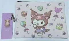 フラットポーチ KUROMI クロミ しまむら サンリオ 新品タグ付き