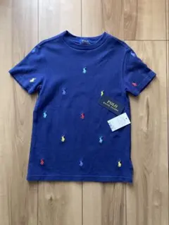 ポロラルフローレン　半袖Tシャツ　ポロシャツ生地　鹿の子　ネイビー　マルチカラーのサムネイル