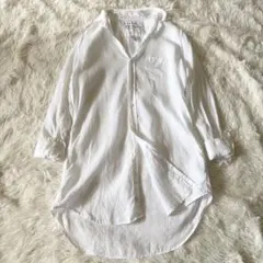 フランク&アイリーン EILEEN スキッパーシャツ ゆったり コットン 白 フランクアンドアイリーン スキッパーシャツ リネン100% Eileen 白