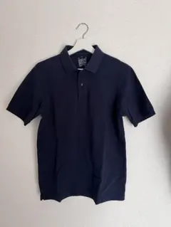 【古着 メンズ】無印良品 鹿の子編み 半袖ポロシャツ ネイビー Sサイズ 紳士
