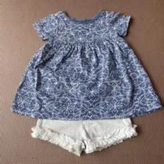 OLD NAVYトップスと　アカホン　ショートパンツセット 70cm