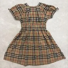 BURBERRY キッズ チェック柄 半袖ワンピース