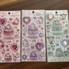 サンリオ　キラキラジュエルシール３種