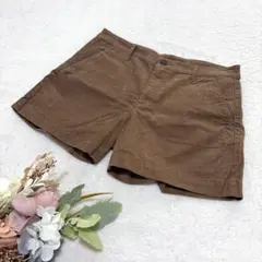 ユニクロ コーデュロイショートパンツ ブラウン ウエスト70cm L相当
