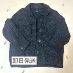 ZARA 薄手アウター 春 秋 ツイード シャツジャケット