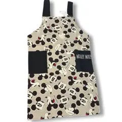 新品 ミッキー エプロン ディズニー 総柄 男女兼用 保育士 タグ付き 日本製のサムネイル