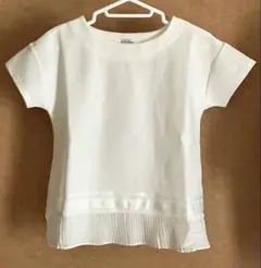 新品未使用［Edit Sheen］半袖トップス ＊プリーツ裾＊　WHITE/ Mのサムネイル