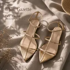 美品ウィムガゼット24SS定価2.4THE PAUSクロスストラップサンダル♪のサムネイル