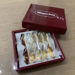 ハーゲンダッツ　スプーン　5本セット　ステンレス(18−0）金メッキ仕上げのサムネイル