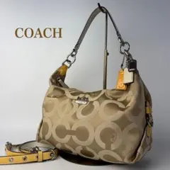 COACH コーチ マディソンオプアート 2WAYショルダーバックロゴチャーム