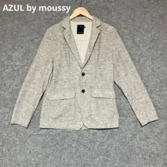 AZUL by moussy グレー ストライプ テーラードジャケット