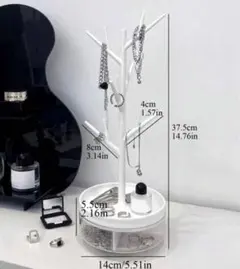 SHEIN ツリーデザイン ジュエリーラック 白