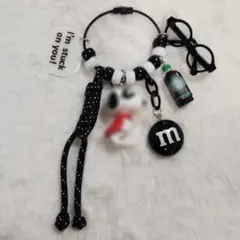 じゃらじゃらキーホルダー パラコード ヒーロー ブラック 黒 白 マント いぬ