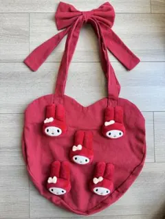 merry jenny My Melody heart tote bag