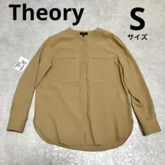 Theory 22SS ウォッシャブル バンドカラー シャツブラウス、Sサイズのサムネイル