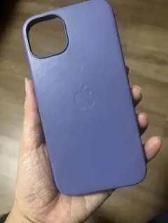 Apple純正 iPhone レザーケース パープル