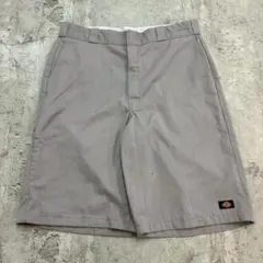Dickies　ワークショーツ　W38　グレージュ　無地　古着　ルーズのサムネイル