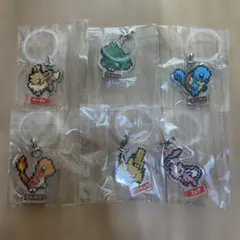 明治コーヒー　明治いちご　ポケモン キーホルダー　ペットボトルチャーム　6種類