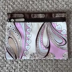 未使用！レスポートサック ポーチ ピンク ハート柄 20×15cm