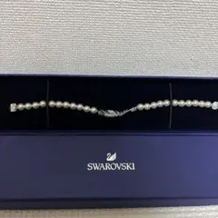 Swarovski パールブレスレット 羽根モチーフ