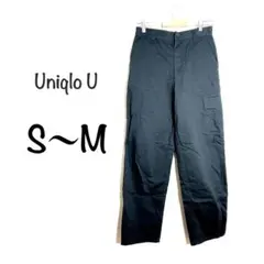 ユニクロユー レディース ワイド パンツ ブラック 綿100%UNIQLO S