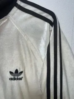 adidas originals /トラックジャケット/白ベロア/90s