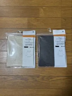 無印良品 Uネック八分袖Tシャツ Ｍサイズ 新品 2点