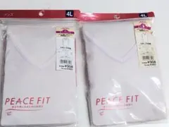 大きなサイズ トップバリュ 半袖V首Tシャツ 4Lサイズ 2枚 ★8315Y