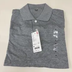 ユニクロ　グレー Mサイズ ドライカノコポロシャツ　半袖